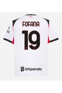 AC Milan Youssouf Fofana #19 Jalkapallovaatteet Vieraspaita 2025-26 Lyhythihainen